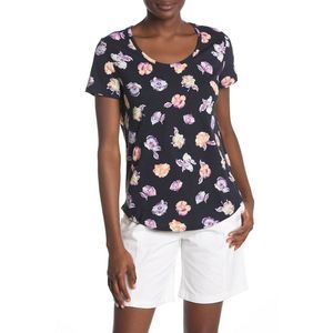 Joe Fresh Scoop Neck Patterned T-Shirt XL